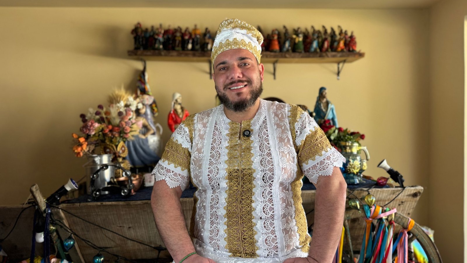Pai Wesley no Templo Caminho das Águas Encantadas